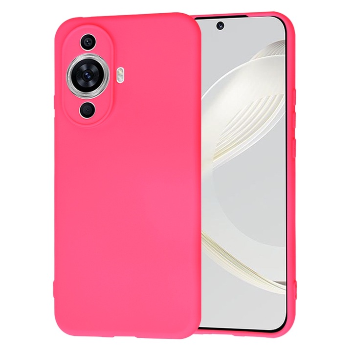 Husa din silicon pentru Huawei nova 12s, Smartphosis SoftFlex, roz