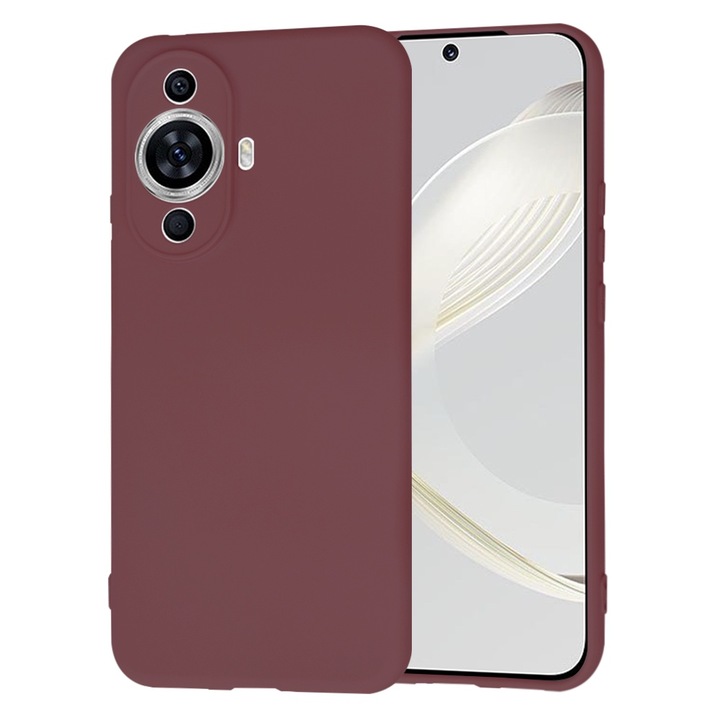 Husa din silicon pentru Huawei nova 12s, Smartphosis SoftFlex, Bordeaux