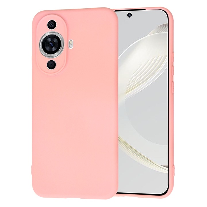 Husa din silicon pentru Huawei nova 12s, Smartphosis SoftFlex, roz bebelus