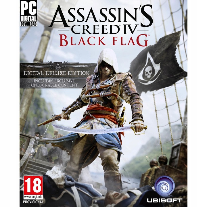Licenta Joc Assassin's Creed Iv Black Flag Deluxe Pc Key Ubisoft (Cod Activare Instant)