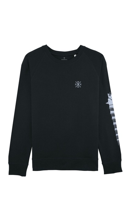 Bluza Lupul Dacic, culoare neagra 1133