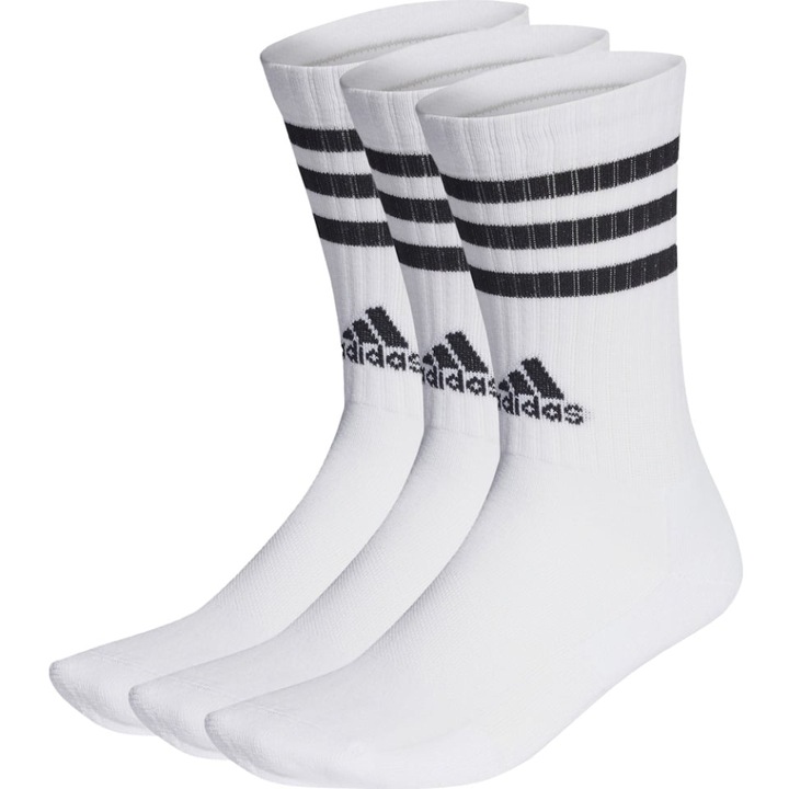 3 pár Adidas 3s Cushioned Crew zokni készlet, Fehér