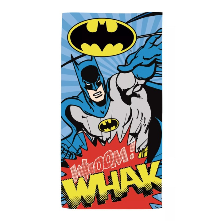 Хавлиена кърпа Batman, за баня, многоцветна, 70x140 см (Fast Dry)