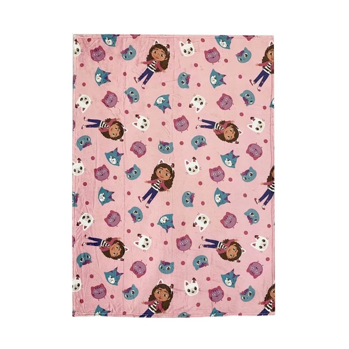 Gabi's baby house, поларено одеяло Cats, 100x150 см (полар)