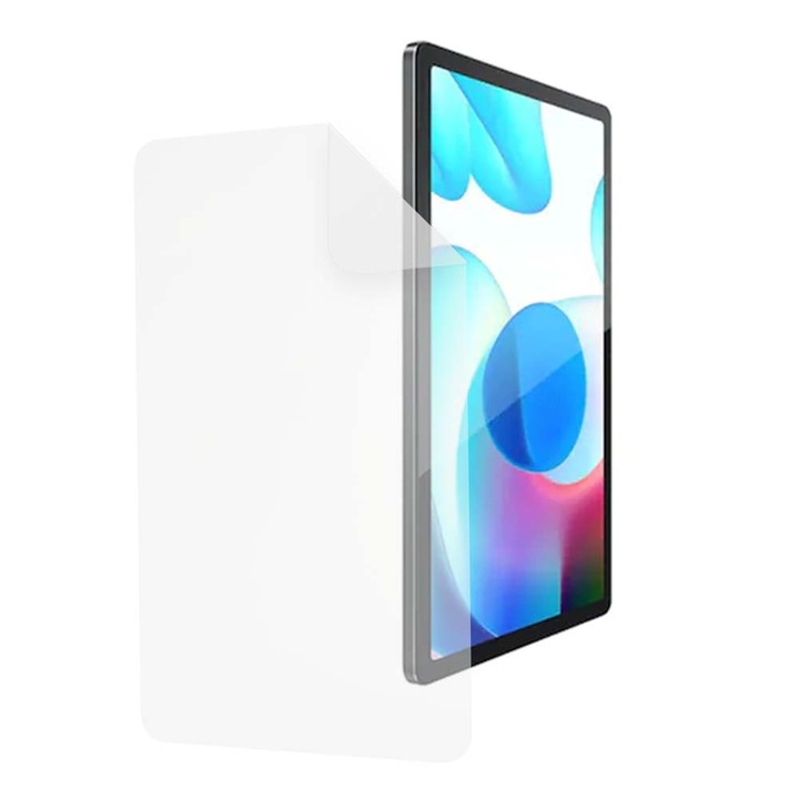 Folie Silicon High Definition pentru Realme Pad, COMANDO TAB PROTECT, Anti-Soc, Rezistenta la zgarieturi, Ultra-subtire, Strat Oleofobic, Sensibilitate ridicata, Aplicare usoara, Transparent