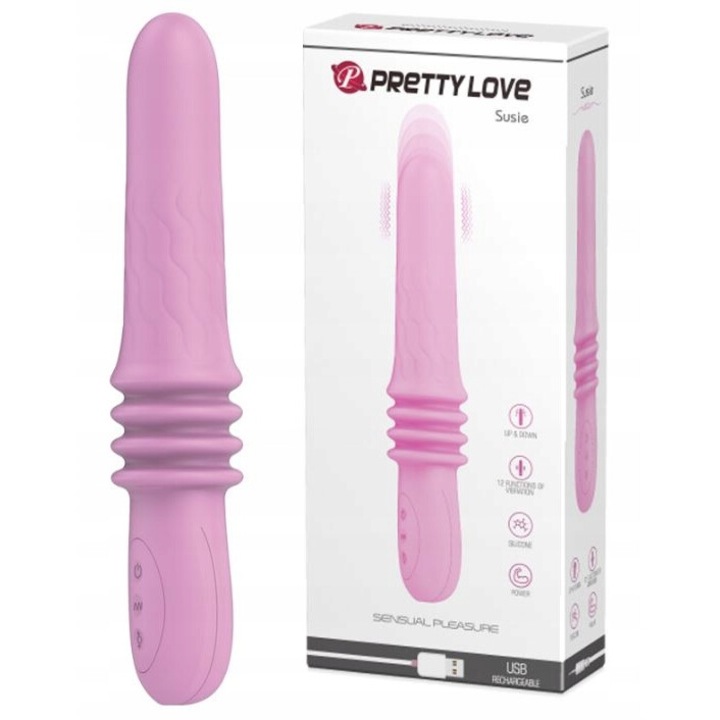 Вибратор Pretty love, Susie, Силиконов, 25.2 см, Розов