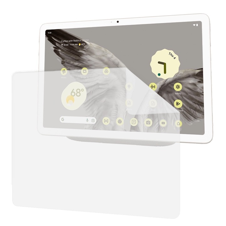 Folie Silicon High Definition pentru Google Pixel Tablet, COMANDO TAB PROTECT, Anti-Soc, Rezistenta la zgarieturi, Ultra-subtire, Strat Oleofobic, Sensibilitate ridicata, Aplicare usoara, Transparent