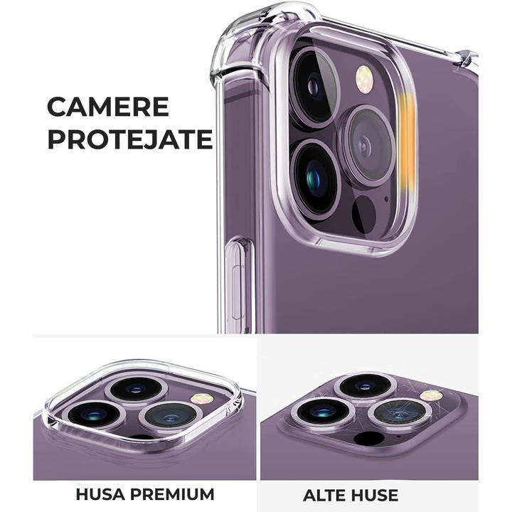 Калъф за Iphone 16 Pro DaDen, Ultra Protection, Corner protection, Anti-shock, Удароустойчив, Transparent