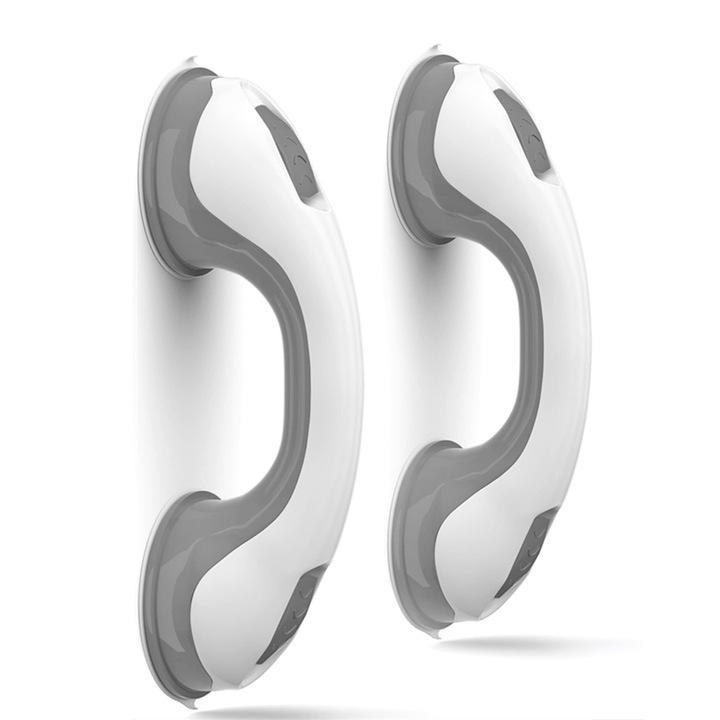 Set 2 Suporturi de Baie SANSAME, 12 Inch, Aderenta Puternica, pentru Seniori, Multifunctionale