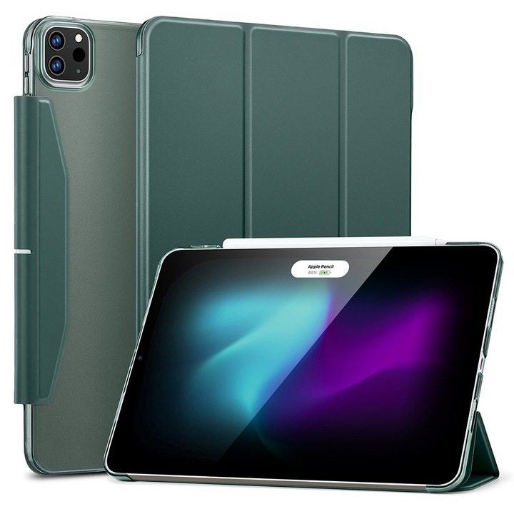 Husa Protectie pentru iPad Pro 11 2024, M82, Piele ecologica, Forest Green