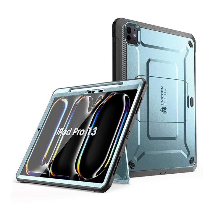 Калъф за iPad Pro 13 2024, ru iPad Pro 13 - Supcase Unicorn Beetle Pro, W59, Полиуретан, Arctic Blue