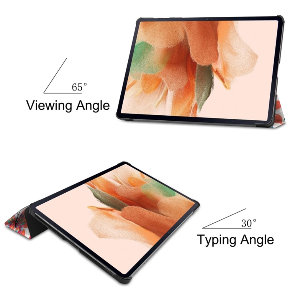 Husa tableta, Smartphosis, Pentru Samsung Galaxy Tab S7 Plus/S8 Plus/S7 FE, Techsuit FoldPro, Fluturi