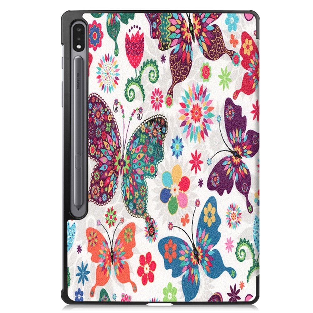 Husa tableta, Smartphosis, Pentru Samsung Galaxy Tab S7 Plus/S8 Plus/S7 FE, Techsuit FoldPro, Fluturi