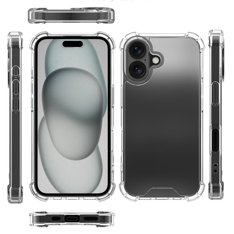 Husa pentru iPhone 16 DaDen, Ultra Protection, Protectie colturi, Anti soc, Rezistenta la impact, Transparenta