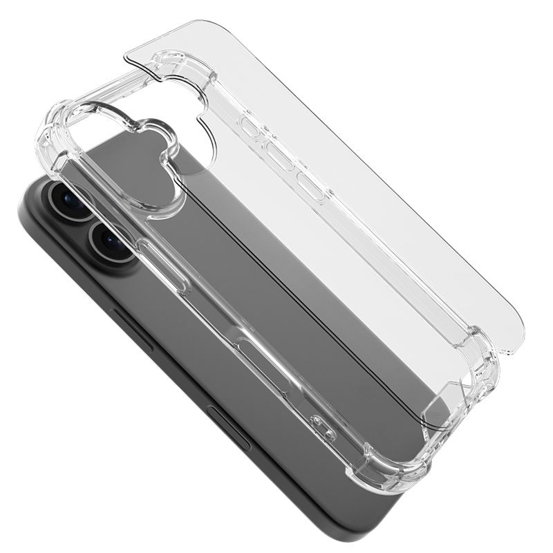 Husa pentru iPhone 16 DaDen, Ultra Protection, Protectie colturi, Anti soc, Rezistenta la impact, Transparenta