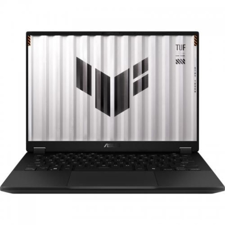 Asus TUF A14 FA401UV-RG001 Gaming Laptop, 14", 2.5K 2560 x 1600 WQXGA, AMD R7 8845HS 8 C / 16 T, 3,8 GHz - 5,1 GHz, 24 MB gyorsítótár, 45 W, 16 GB LPDDR5X, 512 GB SSD, Nvidia GeForce RTX 4060, Free DOS, fekete