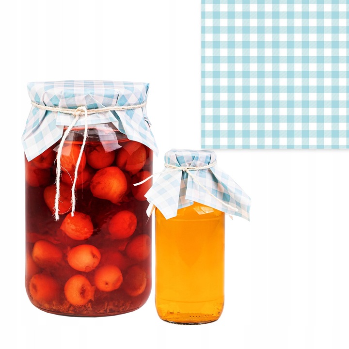 Set Capac Pentru Borcane, SuperButelki, Din Sticla, Hartie De Inalta Calitate, Pentru Depozitarea Produselor Alimentare, Sfoara Din Iuta 30 m, 140 x 140 mm, Multicolor, 50 Buc