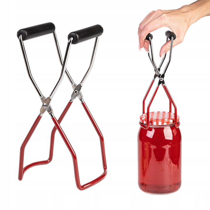 Екстрактор за горещи буркани, Superbutelki, Хромирана стомана, Неплъзгаща се дръжка, 0.5 кг, 20.5x8.3 см, Многоцветен