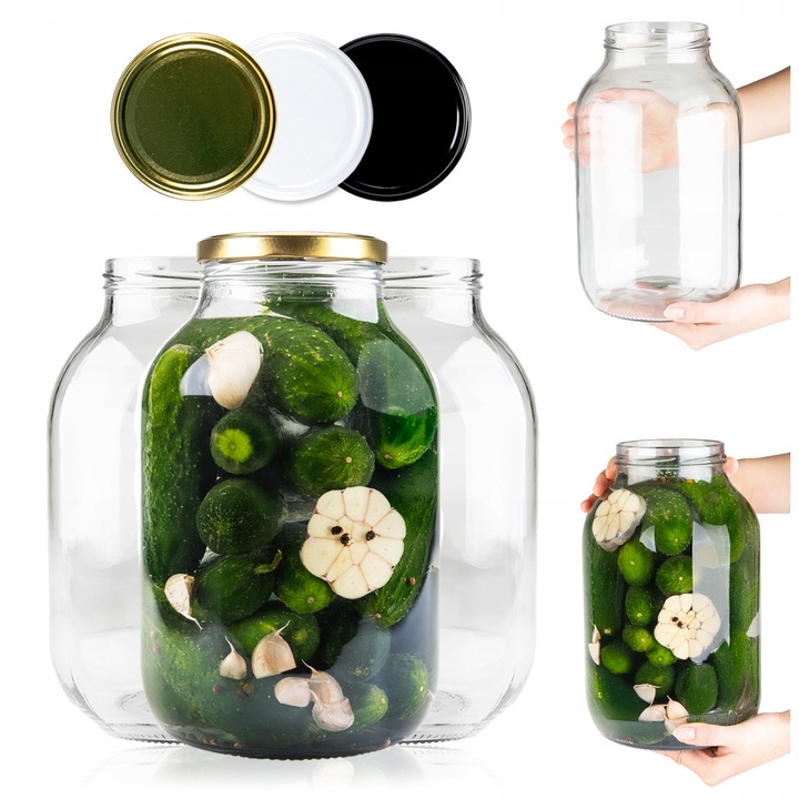 7 db 3 literes üveg mézhez, lekvárokhoz, likőrökhöz