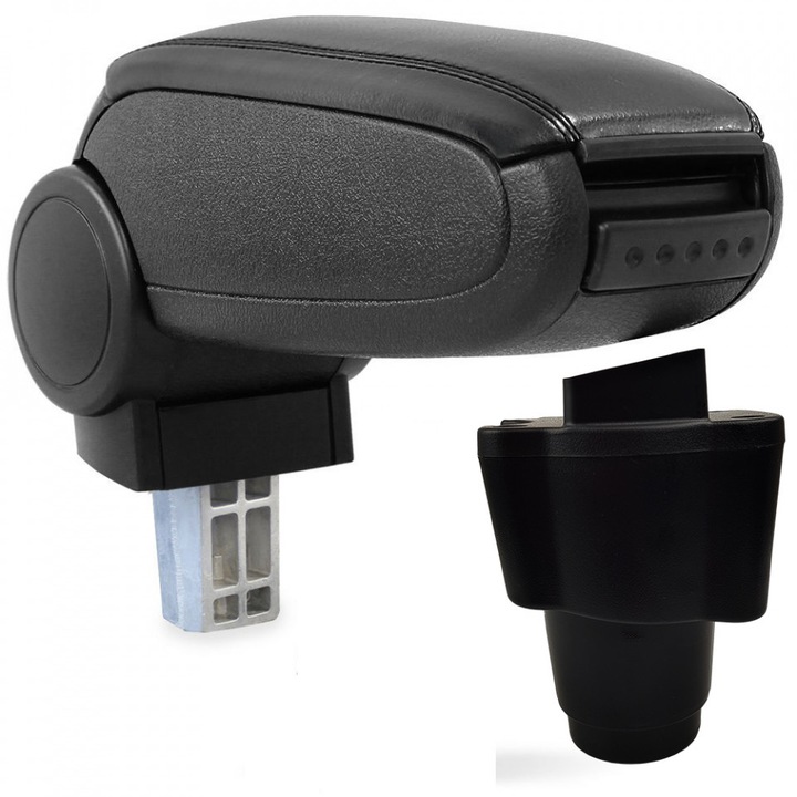 Cotiera auto compatibila Dacia Sandero II 2017-Prezent, Negru, Piele ecologica