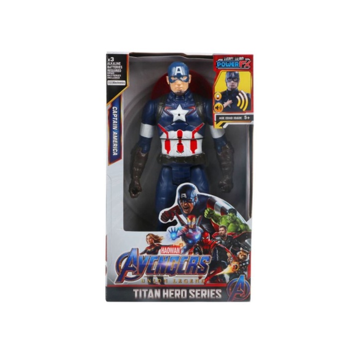 Avengers Titan Hero - Amerika Kapitány figura, 30 cm PICCGROVE