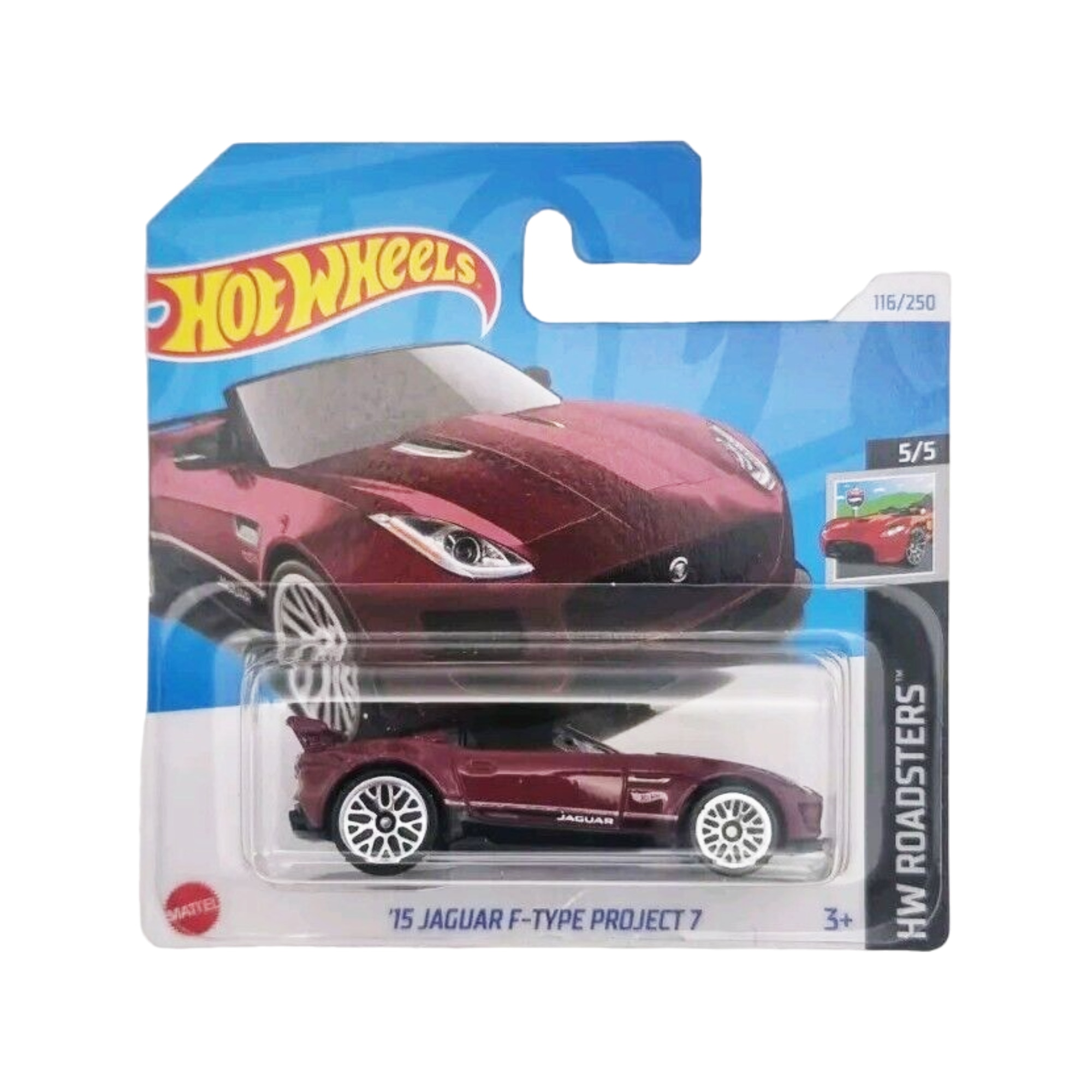 Hotwheels '15 Jaguar F-Type Project 7 赤 Masinuta Hot Wheels '15 Jaguar F-Type Project 7, visiniu, 1:64