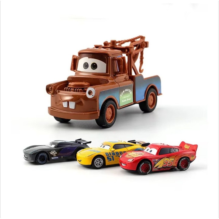 4 autós készlet, Cars típus, visszahúzható és kioldható, + 3 év, fém PICCGROVE