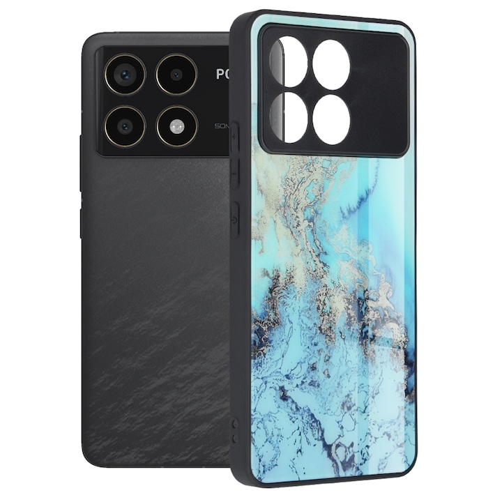 ΠΠ΅ΠΉΡ Π·Π° Xiaomi Poco F6 Pro - Techsuit Glaze Series - Blue Ocean