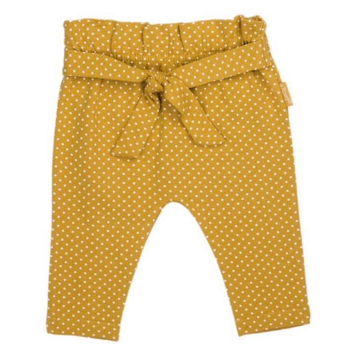 Nicol, Nadrág, pamut, mustár krém pöttyökkel, 56