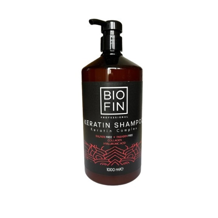 Sampon Profesional cu Keratina pentru Toate Tipurile de Par, BIOFIN, 1000 ml