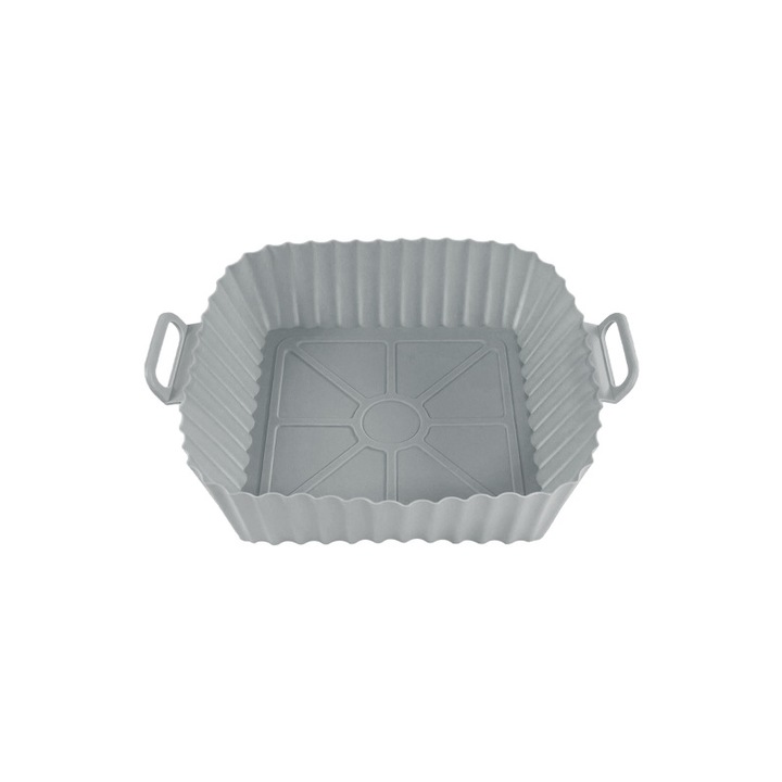 Recipient pentru Air Fryer din silicon, cuptor cu microunde, friteuza, 13x13x5 cm, rezistent la caldura 220°C