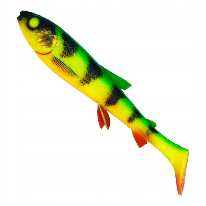 Guma 3D Whitefish Shad Savage Gear 20cm 62g, Firetiger, set pentru salau