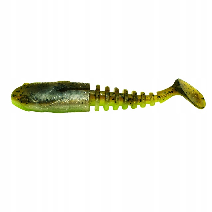 Momeli artificiale Savage Gear Gobster 7,5cm Green Pearl Yellow, 5g, pentru salau, biban si stiuca