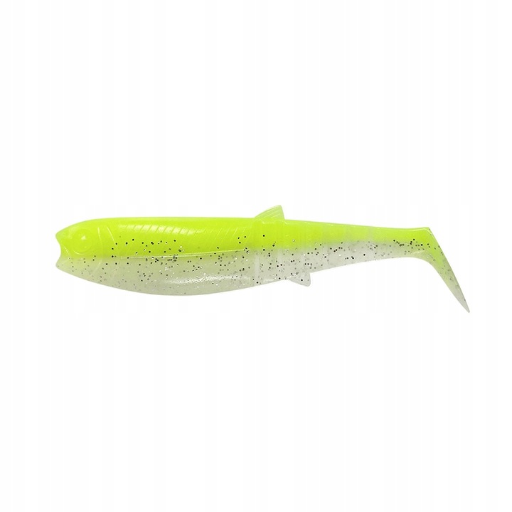 Savage Gear Cannibal Shad 8cm, Flou Yellow Glow, 5g