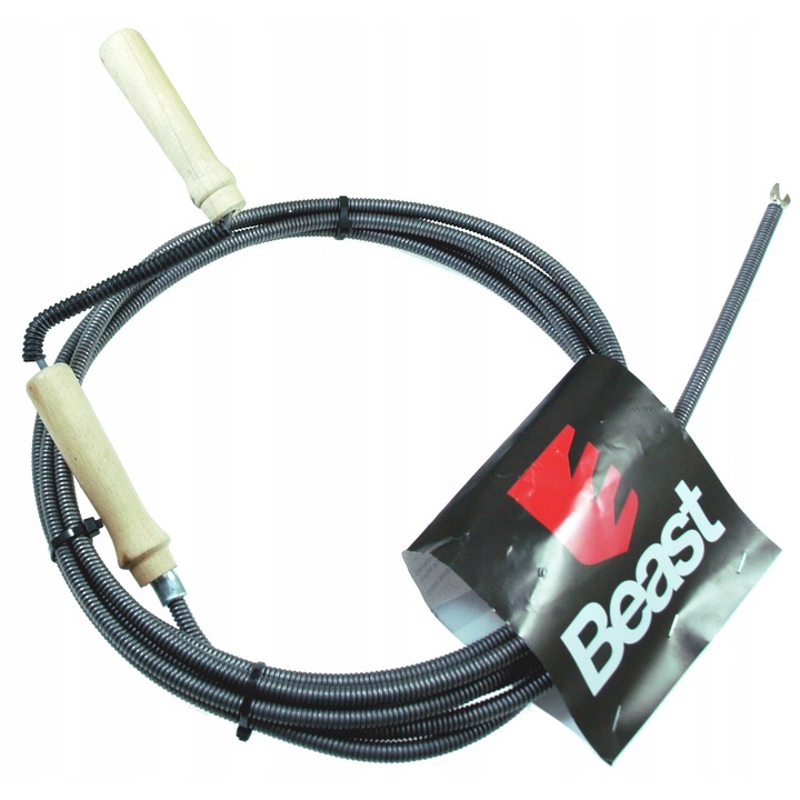 Spirala desfundat tevi, Beast, otel, 10 mm x 25 m, gri/bej