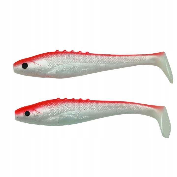 Momeli artificiale Dragon Rippery Dragon Lunatic set 2 buc, 12,5cm, Pearl/Red