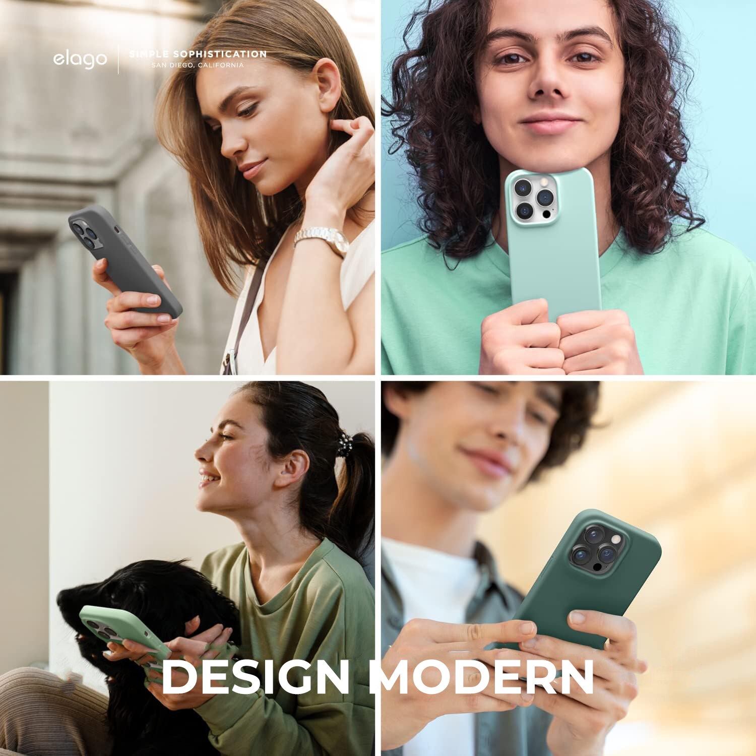 Husa pentru iPhone 16 Pro DaDen®, Ultra Slim, Silicon, Calitate Premium, Interior din microfibra, Verde menta