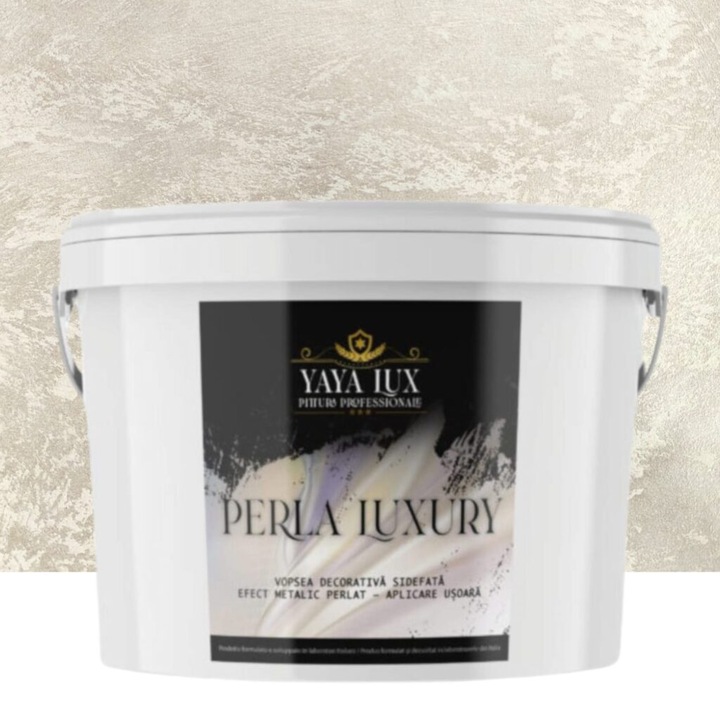 Vopsea decorativa de Lux, Perla Luxury cu Fulgi Perlati, Bej Deschis, 2 Litri
