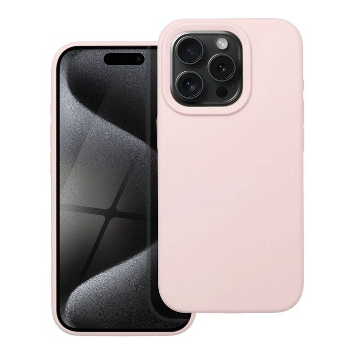 Силиконов калъф, съвместим с Apple iPhone 16 Pro Max, Silicone TPU, Soft Feeling, Microfiber Interior, Slim Fit, Next Level Smart Protection, Camera Protection, Light Pink