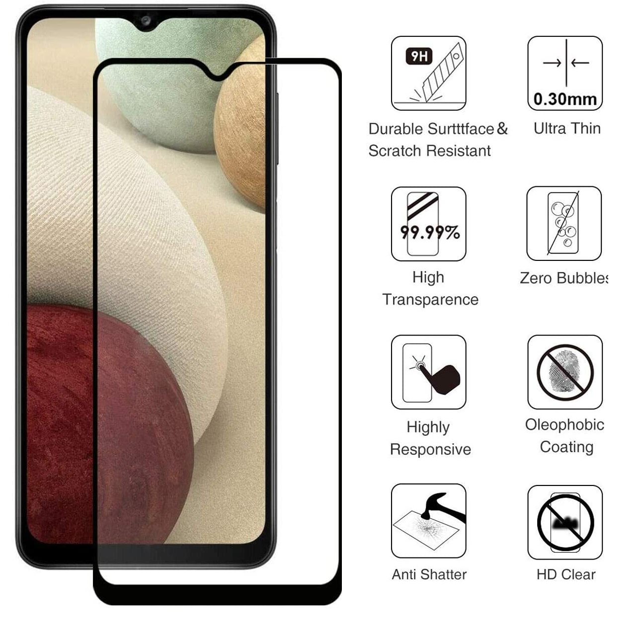 Folie Compatibila cu Huawei P30 LITE, Full Cover, 6D, Calitate Premium