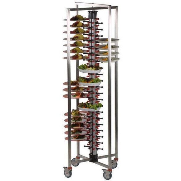 Suport mobil pentru 84 farfurii, 48x48xH190 cm