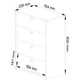 Dulap depozitat incaltaminte, pantofar, placa laminata, 4 sertare, alb, 60x33x80 cm