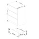 Comoda cu trei sertare GST - 60 cm - acrilic alb lucios