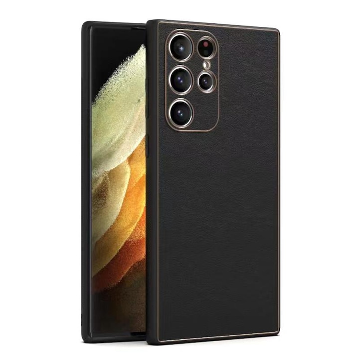 Калъф Yolo за Motorola Moto G72, Еко кожа, TPU ръб, Черен