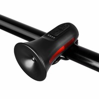 Claxon bicicleta cu telecomanda si lumini de avertizare, 5 sunete alarma, 120dB, baterie 300mAh cu incarcare USB, prindere ghidon, potrivire universala inclusiv trotineta, scuter, bicicleta electrica