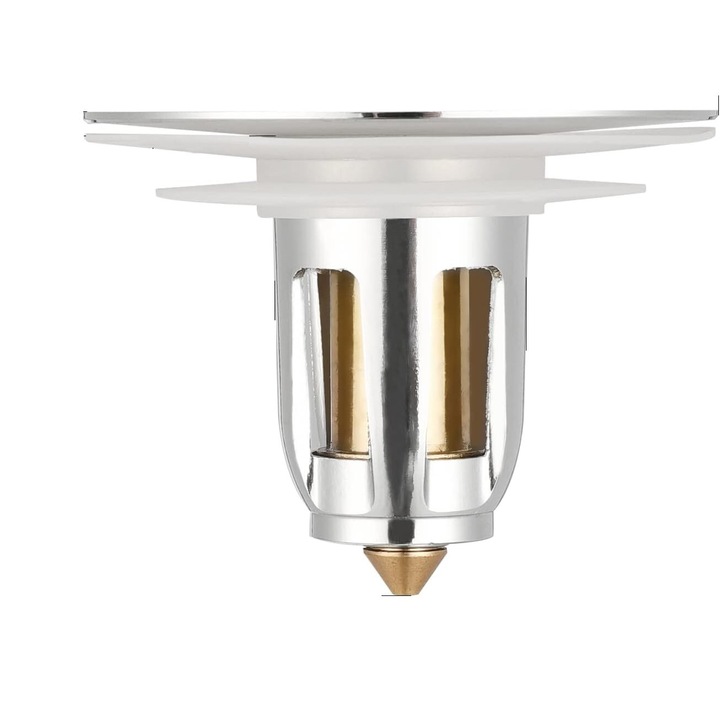 Mosogató lefolyó fedél, KES, univerzális, rozsdamentes acél