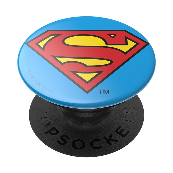 Telefontartó Popsockets PopGrip, I34, polikarbonát, Justice League Superman Icon