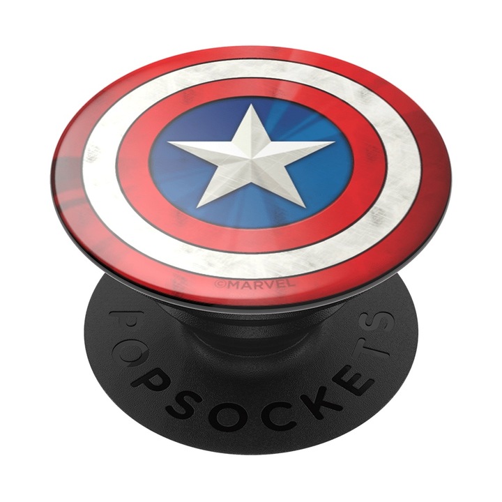 Telefontartó - Popsockets PopGrip, I7, polikarbonát, Captain America Shield