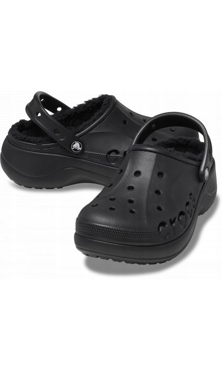 Saboti Izolati Femei, Baya Platform Lined 208708 Clog, Negru, Negru, 41-42