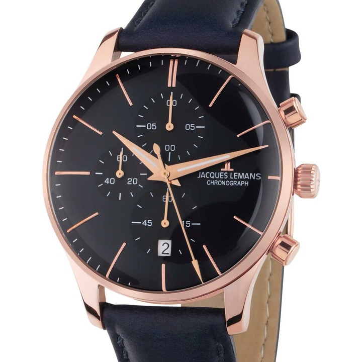 Ceas barbatesc Jacques Lemans 1-2163F, Quartz, 40mm, 5ATM